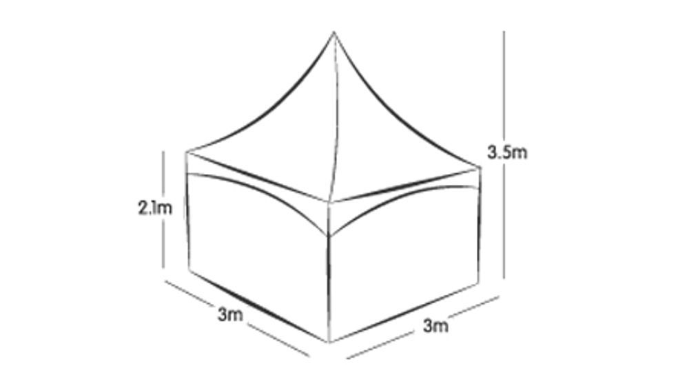 3m x 3m Heavy Duty PVC Marquee Event Tent Pagoda